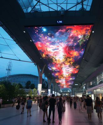 P3 Pantalla LED exterior montada en el techo Tasa de actualización 3840Hz