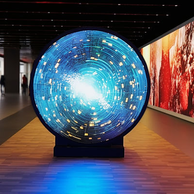 IP65 Display LED circular redondo curvado en interiores con frecuencia de actualización de 3840 Hz