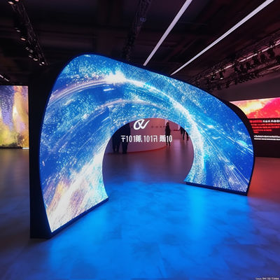 P4.81 / P5 Pantalla LED curvada IP65 Pantalla de vídeo LED flexible personalizada