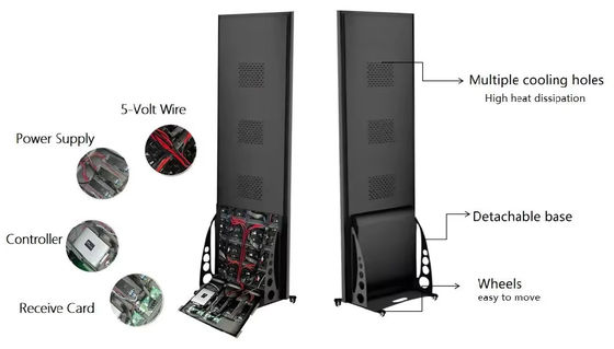 Display LED P1.667 para interiores Máquina de publicidad móvil para el piso 6000nits IP43 320x160 mm