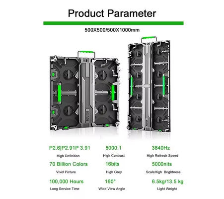 Ecrans de alquiler de LED de configuración de píxeles SMD2020 P4.81 para exteriores con alto contraste