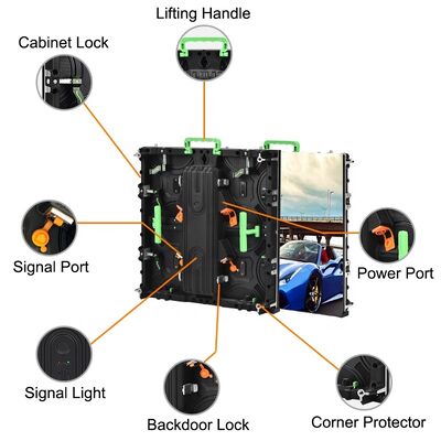 Pantalla LED exterior de alto brillo P2.976 con IP65 a prueba de agua para escenario y alquiler