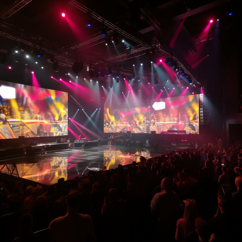 Display exterior a todo color P5 LED alquiler de pantalla de escenario grande