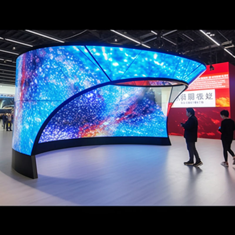 Display LED dinámico de pantalla de cortina LED flexible para interiores P3.91 / P4 / P4.81