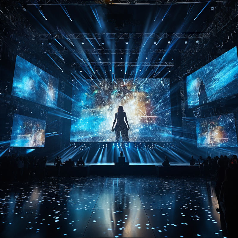 Panel de visualización de vídeo LED de escenario alquiler de pared montado 3840Hz tasa de actualización