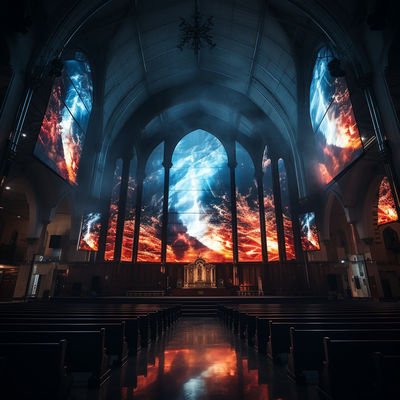 Iglesia P3 pantalla de LED interior de publicidad con gama de colores de 16.7M