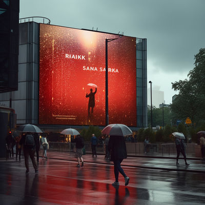 Pantalla de pantalla LED impermeable de 3 mm de anchura de píxeles protegida del agua