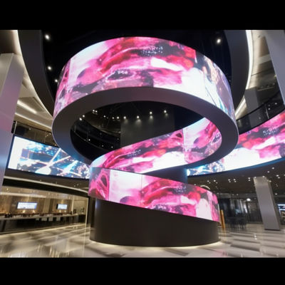 Pantalla de pantalla de LED flexible y curva de pared de video LED ajustable