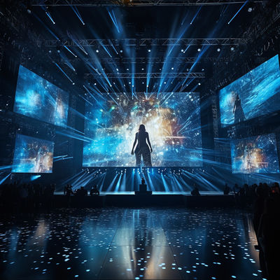 Panel de visualización de vídeo LED de escenario alquiler de pared montado 3840Hz tasa de actualización