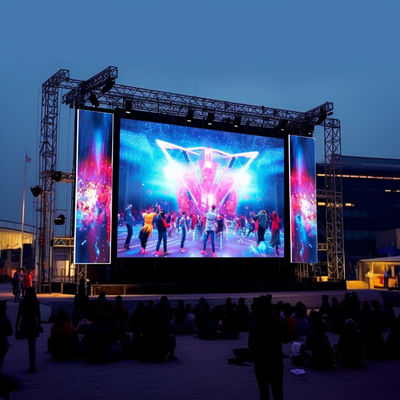 Alquiler de paredes de video LED comerciales al aire libre sin costuras P3.91 Alta profundidad de color